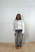 GREY GRAFFITI ZIP UP HOODIE